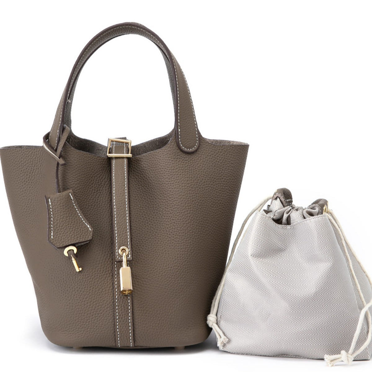 Lumina Cowhide Bucket Bag